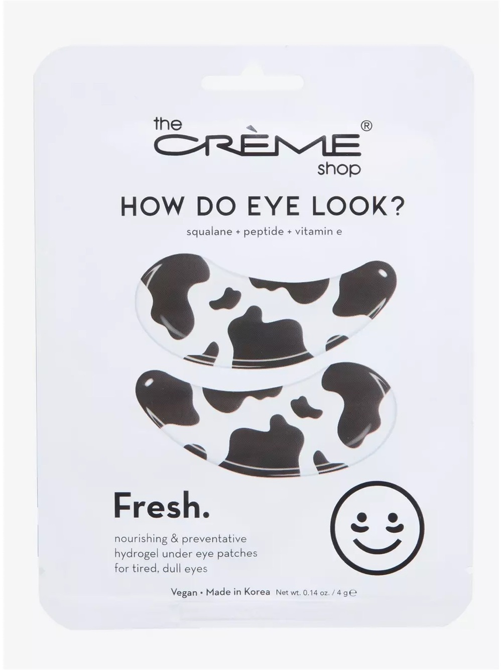 the CRÈME shop Cow-Print Hydrogel Under Eye Patches - Black